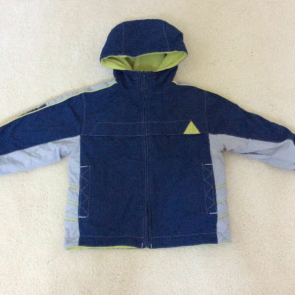 BOYS SIZE 4  FLEECE LINED HOODED REVERSIBLE JACKET - Picture 1 of 7
